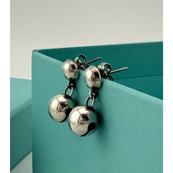 RARE Tiffany & Co. Paloma Picasso Campanitas Bell Drop Dangle Earrings Silver - Picture 10 of 10